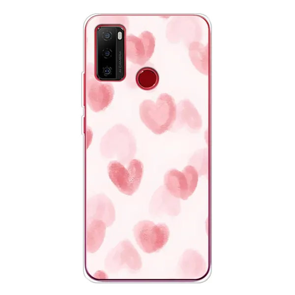 Чохол з принтом «Рожеві сердечки» для Ulefone Note 10