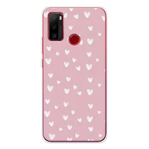Чохол з розовим принтом для Ulefone Note 10 (Сердечки на рожевому)