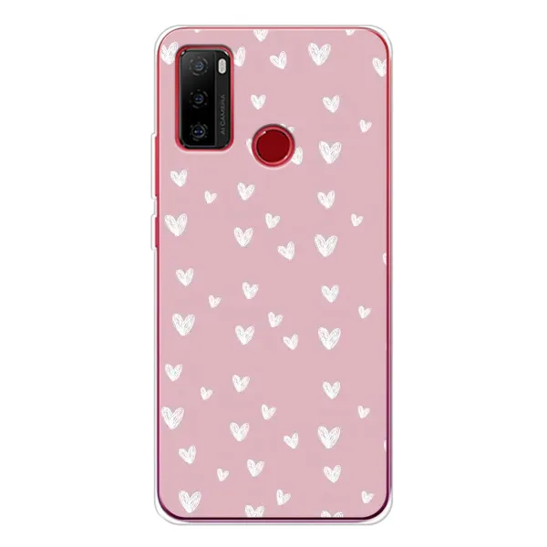Чохол з принтом «Сердечки на рожевому» для Ulefone Note 10