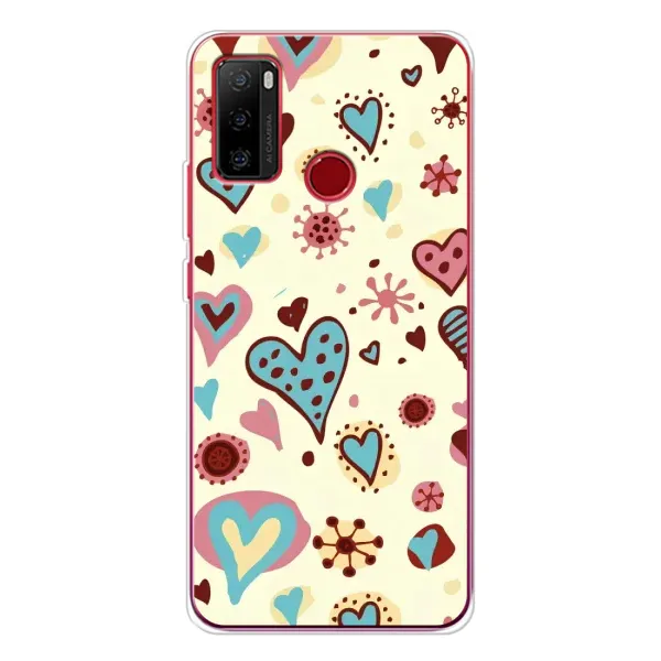Чохол з принтом «Сердечки» для Ulefone Note 10