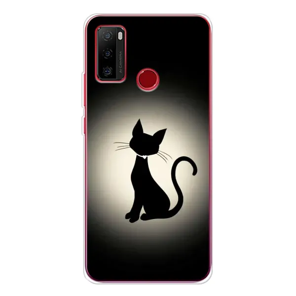 Чохол з принтом «Силует котика» для Ulefone Note 10