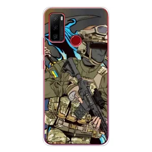 Чехлы с картинкой ЗСУ для Ulefone Note 10 (AlphaPrint) (Воїн ЗСУ)