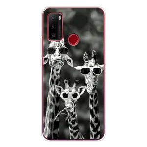 Силіконовий чохол з КАРТИНКАМИ літо для Ulefone Note 10 (AlphaPrint) (Жирафи в окулярах)