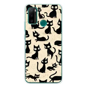 Чехол с рисунком кот на Ulefone Note 10P (Черные коты)