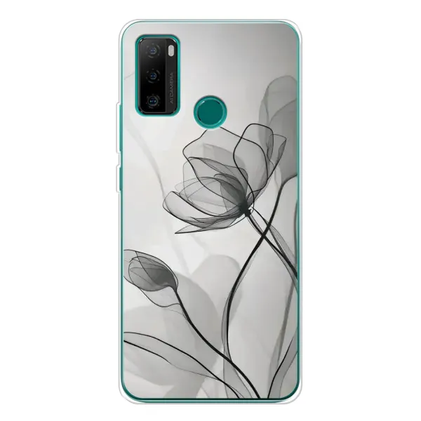 Чехол с принтом «Черные цветы» для Ulefone Note 10P Чехол с принтом «Черные цветы» для Ulefone Note 10P