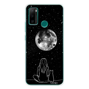 Чехол с рисунком кот на Ulefone Note 10P (Девушка с котом)