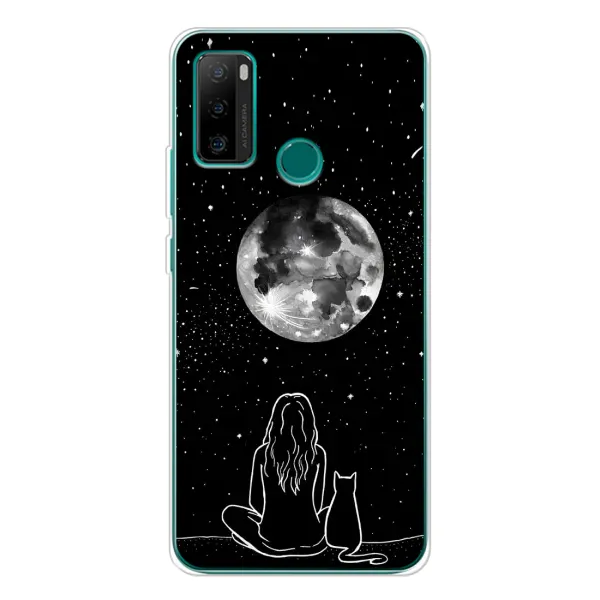 Чехол с принтом «Девушка с котом» для Ulefone Note 10P