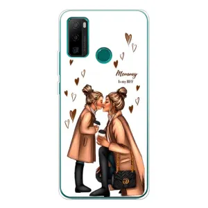 Чехол с печатью для Ulefone Note 10P - (Мама с ребенком) (AlphaPrint) (Дочка и мама)