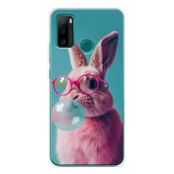 Чехол с принтом «Кролик в очках» для Ulefone Note 10P