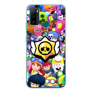 Чехол для Ulefone Note 10P Бравл Старс (VPrint) (Лого Brawl Stars)