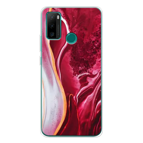 Чехол с принтом «Мрамор красный» для Ulefone Note 10P