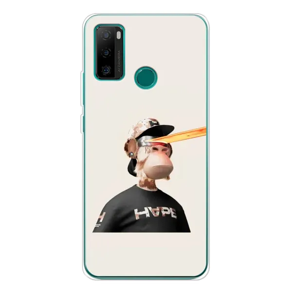 Чехол с принтом «обезьяна NFT в очках» для Ulefone Note 10P