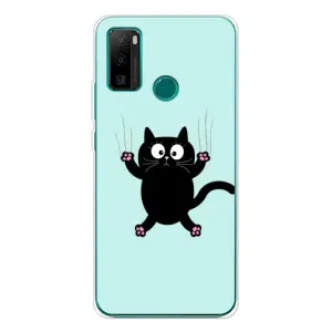 Чехол с принтом для Ulefone Note 10P (AlphaPrint) Модные коты (Падающий кот)