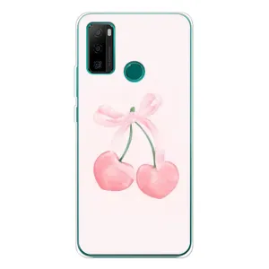 Чехол с розовым рисунком для Ulefone Note 10P (Розовые вишни)