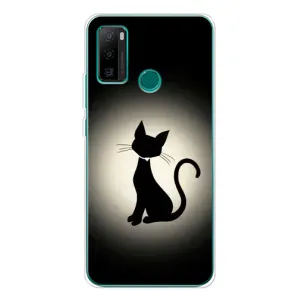 Чехол с принтом для Ulefone Note 10P (AlphaPrint) Модные коты (Силуэт котика)