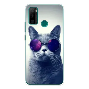 Чехол с принтом для Ulefone Note 10P (AlphaPrint) Модные коты (Стильный кот)