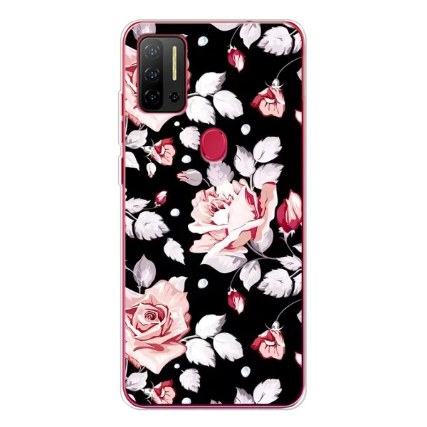 Чохол з принтом «Квіти на чорному» для Ulefone Note 11P