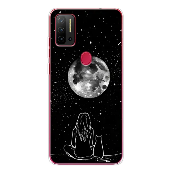 Чохол з принтом «Дівчина з котом» для Ulefone Note 11P
