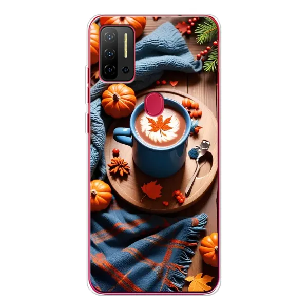 Чохол з принтом «Кава і гарбузики» для Ulefone Note 11P