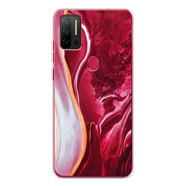 Чехол с принтом «Мрамор красный» для Ulefone Note 11P
