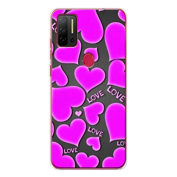 Чохол з принтом «Pink hearts» для Ulefone Note 11P
