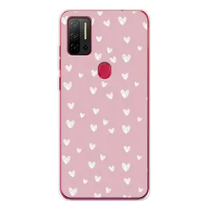 Чохол з розовим принтом для Ulefone Note 11P (Сердечки на рожевому)