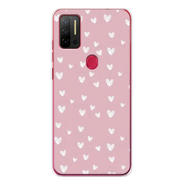 Чохол з принтом «Сердечки на рожевому» для Ulefone Note 11P Чохол з принтом «Сердечки на рожевому» для Ulefone Note 11P