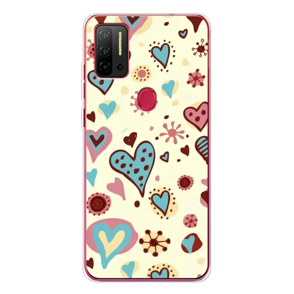Чохол з принтом «Сердечки» для Ulefone Note 11P