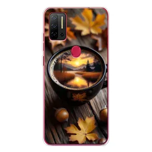 Чохол з унікальним дизайном 'Осінь з кавою' для Ulefone Note 11P (Темна кава)
