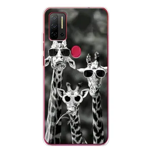 Силіконовий чохол з КАРТИНКАМИ літо для Ulefone Note 11P (AlphaPrint) (Жирафи в окулярах)