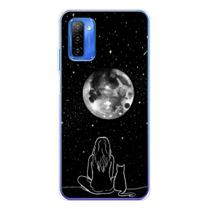 Чехол с рисунком кот на Ulefone Note 12 (Девушка с котом)