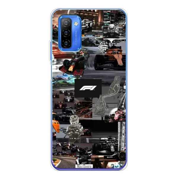 Чехол с принтом «Гоночный коллаж Ф1» для Ulefone Note 12