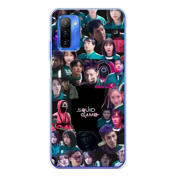 Чехол с принтом «Коллаж Игра кальмара» для Ulefone Note 12