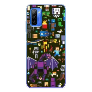 Чехол Майнкрафт на Ulefone Note 12 (AlphaPrint) Minecraft (Коллаж Майнкрафт)