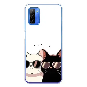 Чехол с рисунком кот на Ulefone Note 12 (Коты в очках)