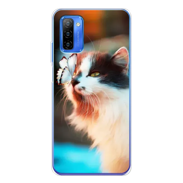 Чехол с принтом «Котик с бабочкой» для Ulefone Note 12