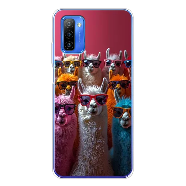 Чохол з принтом «Лами в окулярах» для Ulefone Note 12