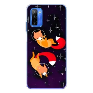 Чехлы с картинкой Лисички для Ulefone Note 12 (VPrint) (Лисички космонавты)