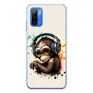 Чехол с Обезьянами Ulefone Note 12 - (AlphaPrint) (Макака в наушниках)