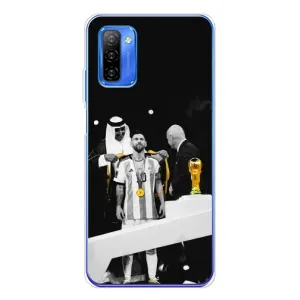 Чехлы для Ulefone Note 12 (Leo чемпион) (AlphaPrint) (Месси в накидке)