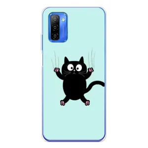 Чехол с принтом для Ulefone Note 12 (AlphaPrint) Модные коты (Падающий кот)
