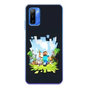 Чехол Майнкрафт на Ulefone Note 12 (AlphaPrint) Minecraft (персонажи Minecraft)