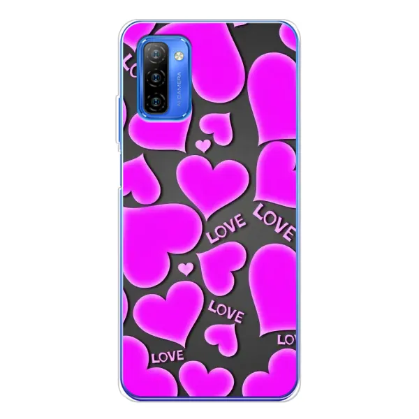 Чохол з принтом «Pink hearts» для Ulefone Note 12 Чохол з принтом «Pink hearts» для Ulefone Note 12