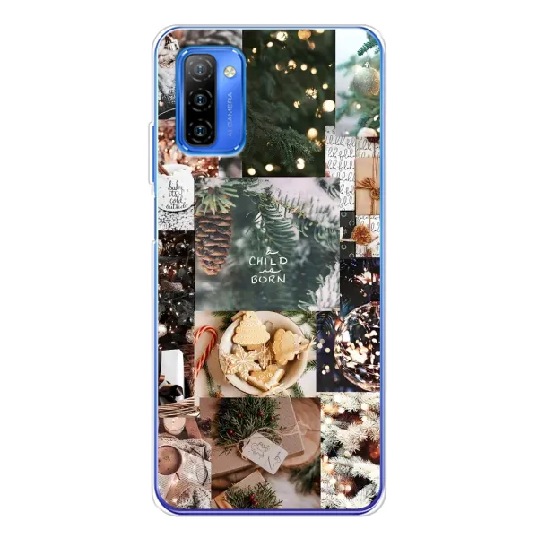 Чехол с принтом «Рождественский коллаж» для Ulefone Note 12