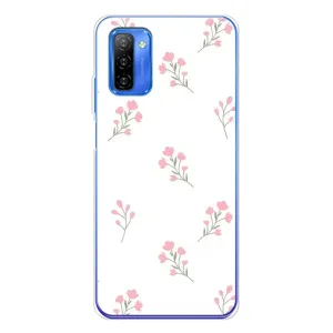 Чехол с розовым рисунком для Ulefone Note 12 (Розовые цветы)