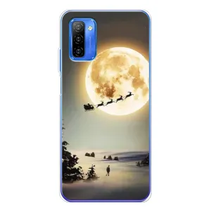 Новогодние, Праздничные Чехлы для Ulefone Note 12 - 2024 год (Санта на луне)