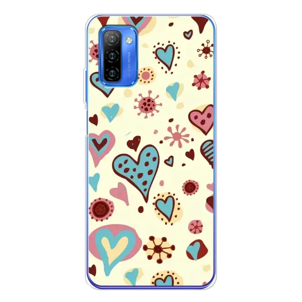 Чохол з принтом «Сердечки» для Ulefone Note 12 Чохол з принтом «Сердечки» для Ulefone Note 12