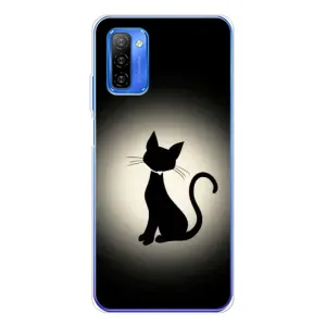 Чехол с принтом для Ulefone Note 12 (AlphaPrint) Модные коты (Силуэт котика)