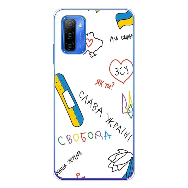 Чехол с принтом «Стикер» для Ulefone Note 12