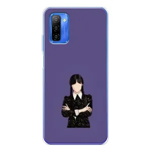 Чехлы Венсдей на Ulefone Note 12 Уэнсдей (AlphaPrint) (Уэнздей в черном)